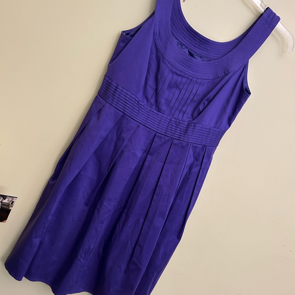 Spense Purple Pleated A-Line Sundress